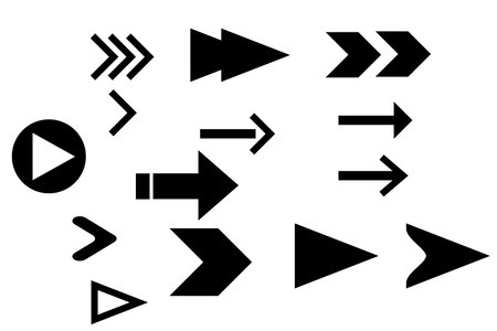 Set arrow icons. - Vector illustration
