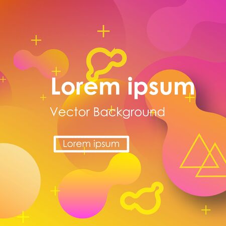 Colorful geometric wallpaper background. Dynamic shapes composition. Designs for posters, leaflets.のイラスト素材