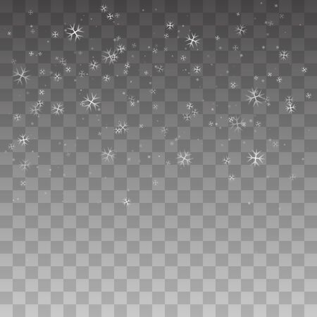 snow. Winter snowstorm backdrop illustration.  Snowflake transparent decoration effect. snow flake pattern.のイラスト素材