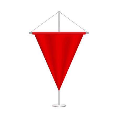 A Medieval Style Red Banner Flag Suspended Modern Publication X