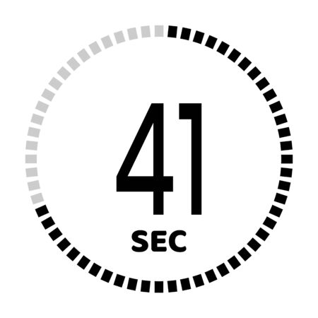 The 41 seconds, stopwatch icon, digital timer. Digital Countdown Timer Vector Icon. Clock and watch, timer.のイラスト素材