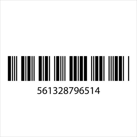 Barcode Icon. Barcode and number icon. Flat vector illustrationのイラスト素材