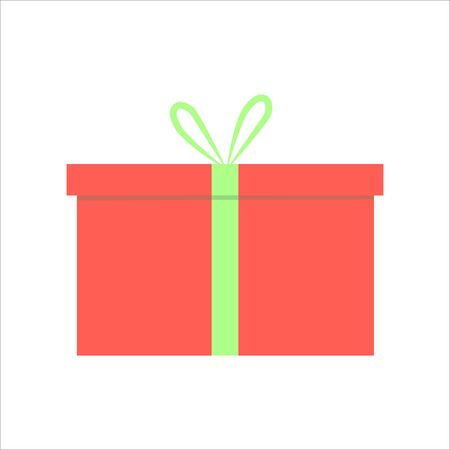 Gift box. Present package with bursting elements, surprise inside.  Colorful wrapped. Sale, shopping concept. Collection for Birthday, Christmas. For Vector Cartoon flat designのイラスト素材