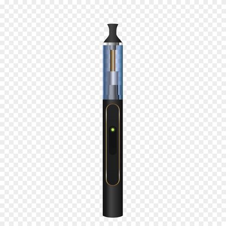 Electronic Cigarette or Vaporizer Device.  Addiction is Dangerous Vector illustration of smoke concept.のイラスト素材