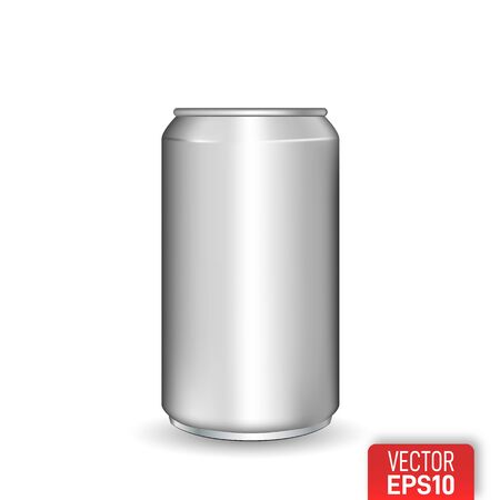 Realistic aluminum can on white background.のイラスト素材