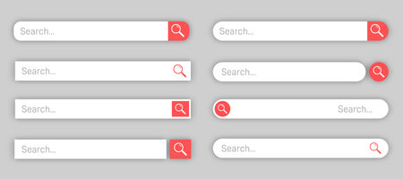 Search bar templates design set. www search bar icons.のイラスト素材