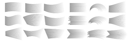 Speed lines isolated set.  Black lines.
