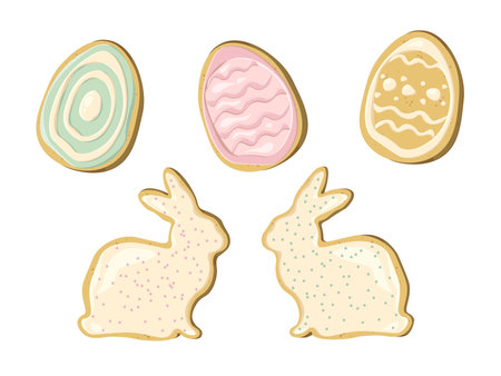 Easter symbols and treats.Editable vector illustration for website, invitation,postcard and poster