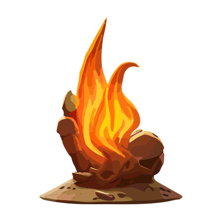 Magic explosion, game bomb boom effect. Comic blast, bomb explosion, magic burst. Fire Flameのイラスト素材