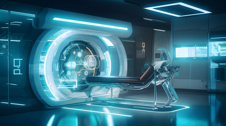 Medical diagnosis machine at hospital health - Generative AIの素材