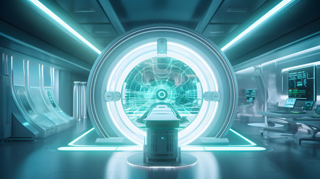 Medical diagnosis machine at hospital health - Generative AIの素材