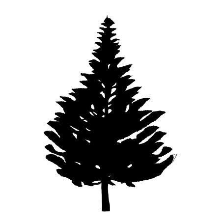 Tree silhouette icon isolated on white backgroundのイラスト素材