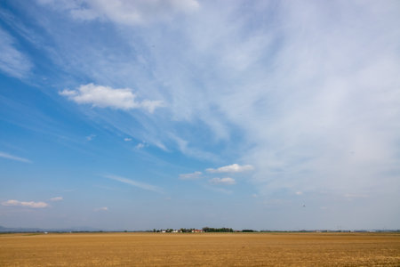 Cloud images with rain clouds and storm clouds in the landscapeの写真素材