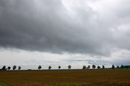 Cloud images with rain clouds and storm clouds in the landscapeの写真素材