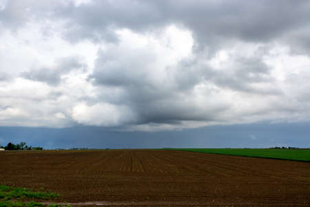 Cloud images with rain clouds and storm clouds in the landscapeの写真素材