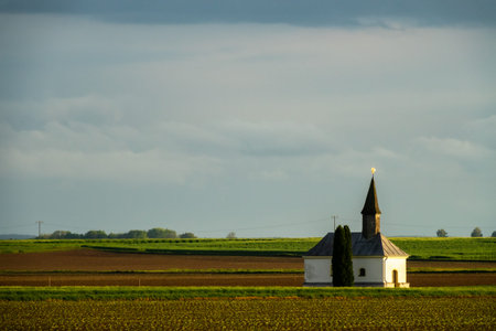 Cloud images with rain clouds and storm clouds in the landscapeの写真素材