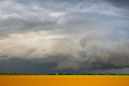 Cloud images with rain clouds and storm clouds in the landscapeの写真素材