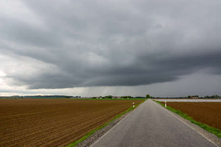 Cloud images with rain clouds and storm clouds in the landscapeの写真素材