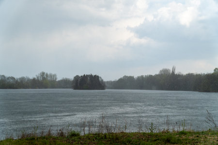 Cloud images with rain clouds and storm clouds in the landscapeの写真素材
