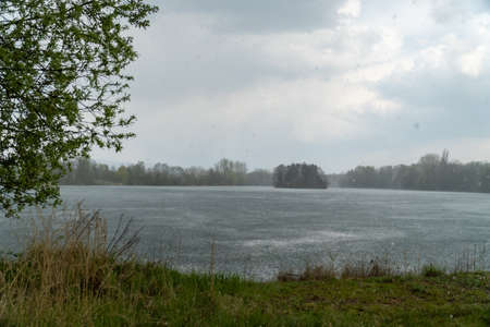 Cloud images with rain clouds and storm clouds in the landscapeの写真素材