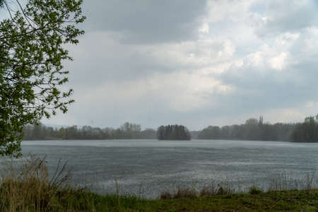 Cloud images with rain clouds and storm clouds in the landscapeの写真素材