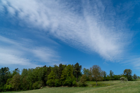 Cloud images with rain clouds and storm clouds in the landscapeの写真素材