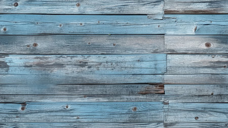 Old blue painted wood wall - texture or background for your design.の素材