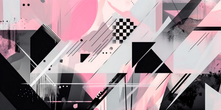 Abstract background with geometric elements. Vector illustration for your graphic design.の素材
