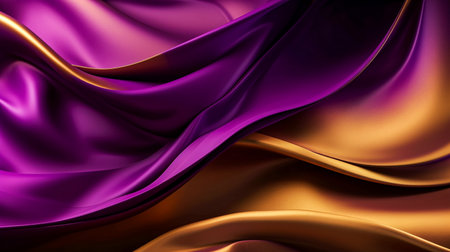 Closeup of satin fabric texture background. 3d render illustrationの素材