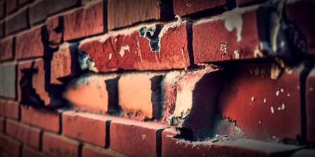 Background of brick wall texture. Photo in old color image style.の素材