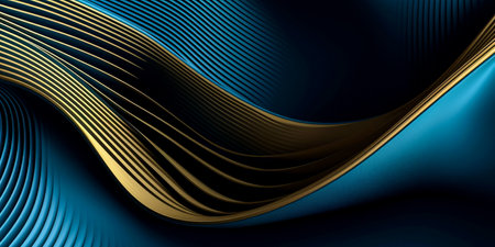 Abstract 3d rendering of wavy surface. Futuristic background.の素材