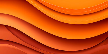 Abstract orange waves background. 3d rendering, 3d illustration.の素材