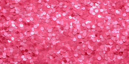 pink sequins as background, close-up. texture.の素材