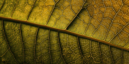 Close up of green leaf texture background, nature and environment concept.の素材