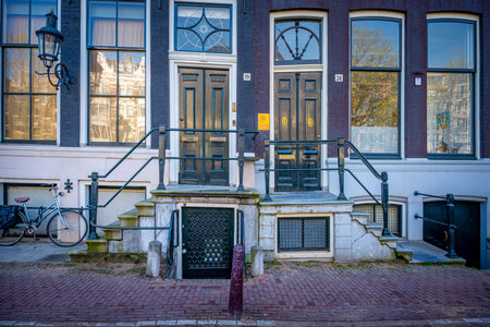 Old houses in Amsterdamの写真素材
