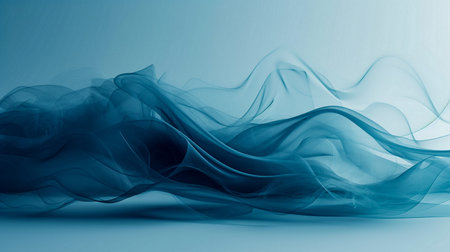 abstract background with smooth lines in blue and gray colors, digitally generated imageの素材