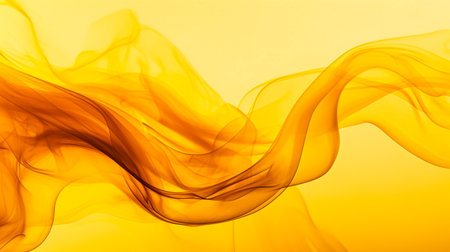 abstract yellow background with some smooth lines in it and some smokeの素材
