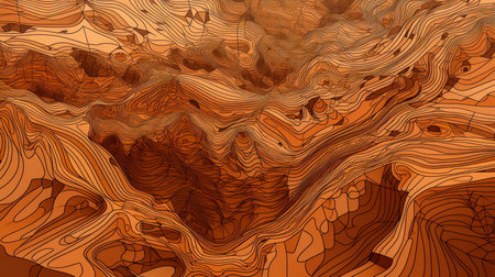 Abstract 3d rendering of the surface of the earth. Geology.の素材