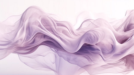 Abstract background of purple wavy silk or satin. 3d rendering image.の素材