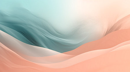 3d rendering of abstract wavy background. Orange and blue colors.の素材