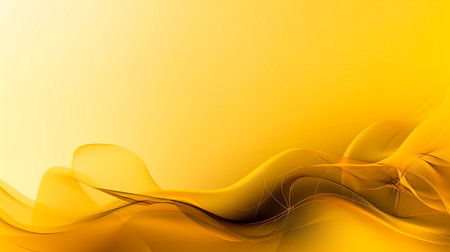 abstract yellow background with smooth lines and space for text or imageの素材