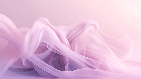 Abstract background of pink wavy silk or satin. 3d render illustrationの素材