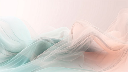abstract background with smooth lines in light blue and beige colorsの素材