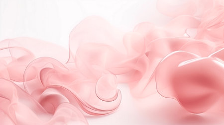 Abstract background of pink silk or satin. 3d rendering, 3d illustration.の素材