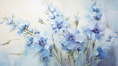 Blue iris flowers on a white background. Watercolor painting.の素材