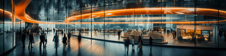 Panoramic view of modern business center. Business and finance conceptの素材