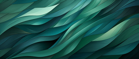 Abstract wavy background in green colors. Vector illustration. Eps 10の素材