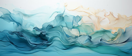 abstract background with blue and white ink in water. vector illustrationの素材