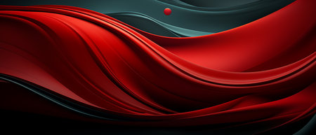 Red and black wavy background. 3d rendering, 3d illustration.の素材