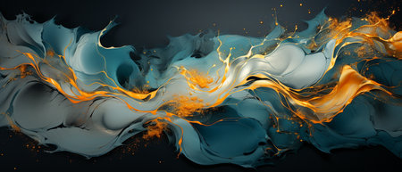 3d render, abstract fluid art background, liquid ink marble patternの素材